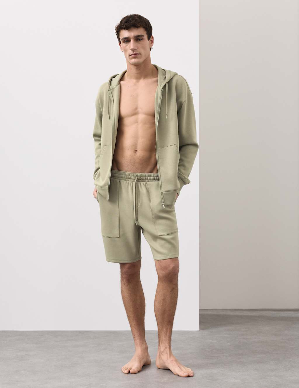 Autograph Men's Modal Blend Pyjama Shorts - S - Light Olive