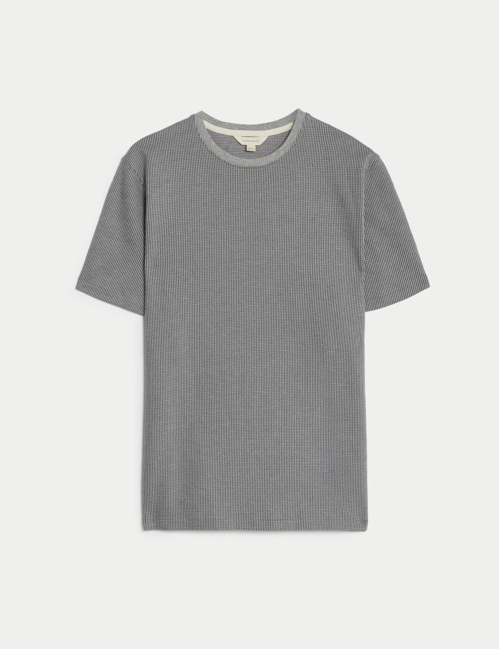 M&S Pure Cotton Jersey Pyjama Top Grey Mix