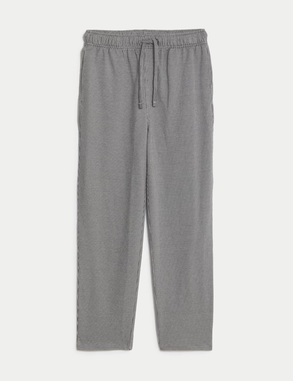 M&S Pure Cotton Jersey Pyjama Bottoms Grey Mix
