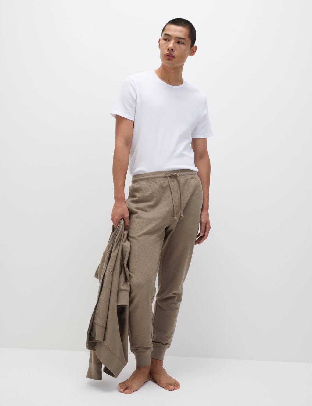 Pure Cotton Textured Joggers