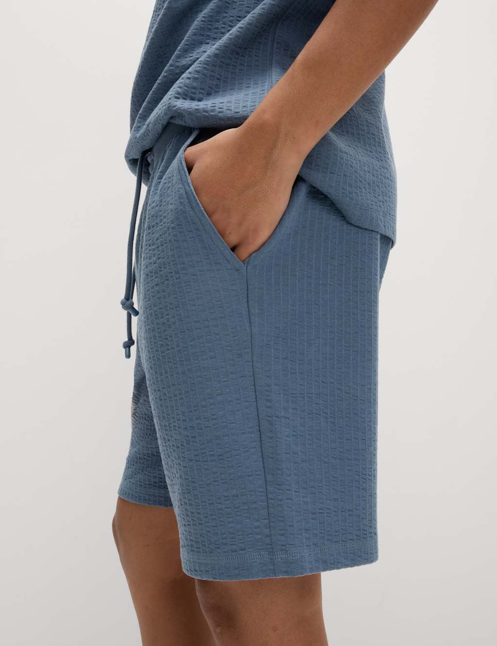 Cotton Rich Striped Lounge Shorts