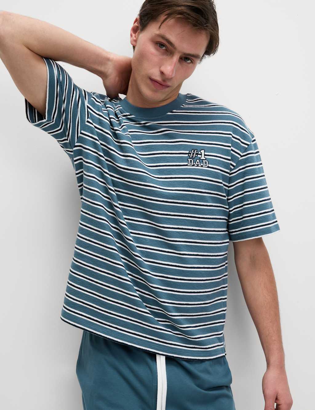 Pure Cotton Striped #1 Dad Pyjama Set