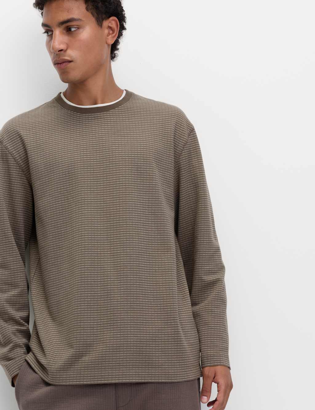 M&S Pure Cotton Textured Loungewear Top Mole