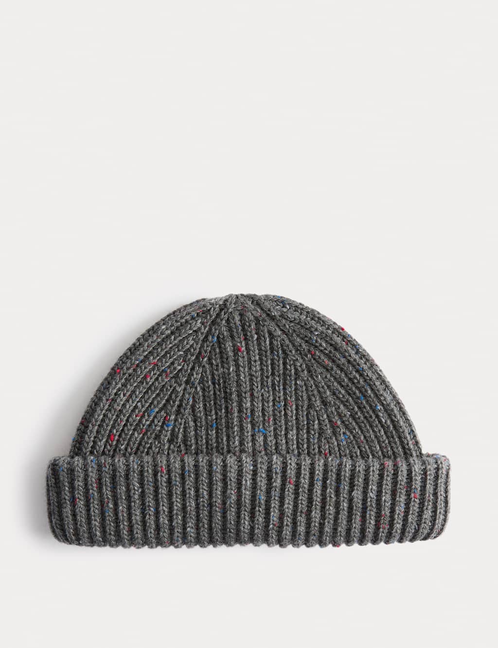 M&S Collection Men's Fisherman Beanie - Grey Mix, Dark Brown,Grey Mix,Blue Mix