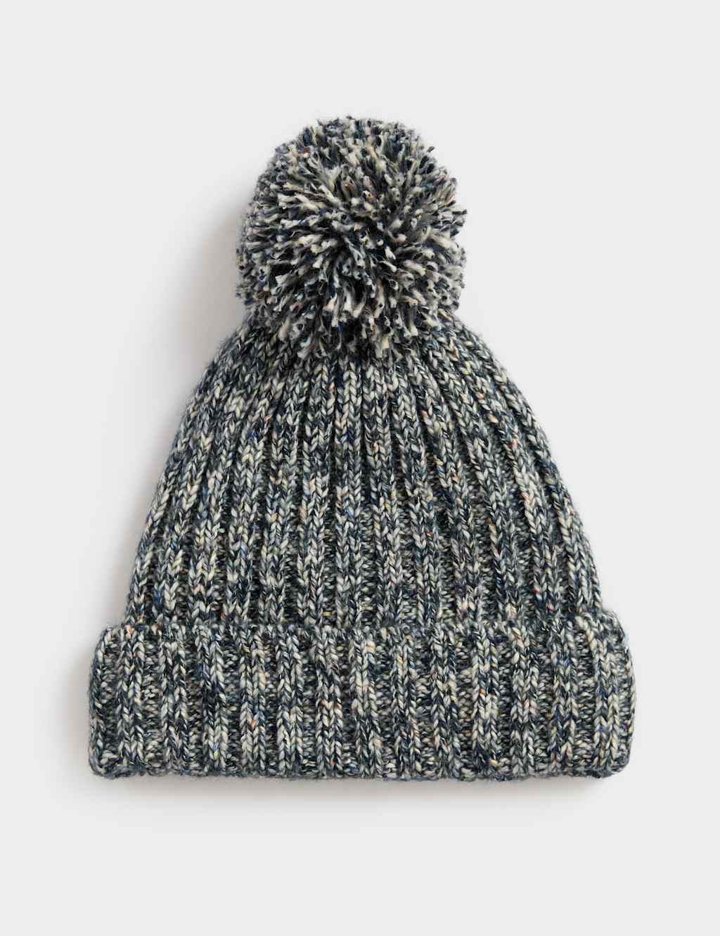 Cotton Rich Twist Knit Fleece Lined Beanie