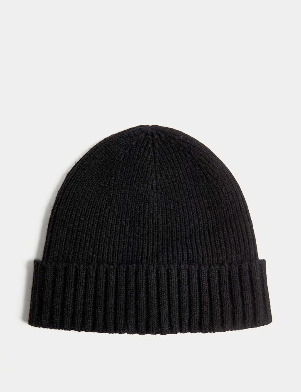 Wool Blend Knitted Beanie Hat