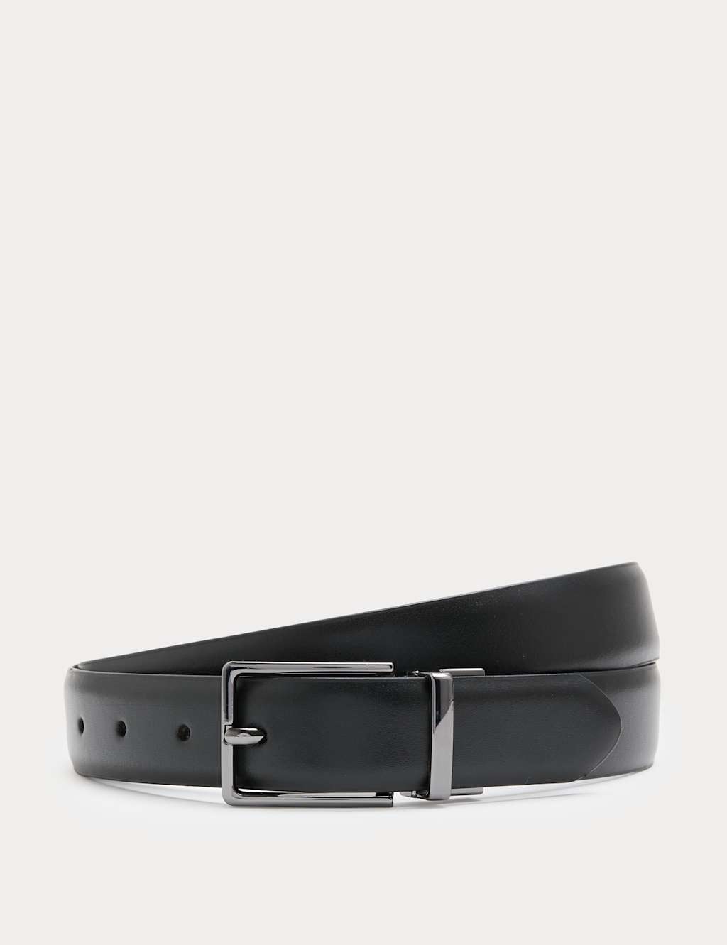 M&S Men's Leather Reversible Belt - 30-32 - Black/Brown