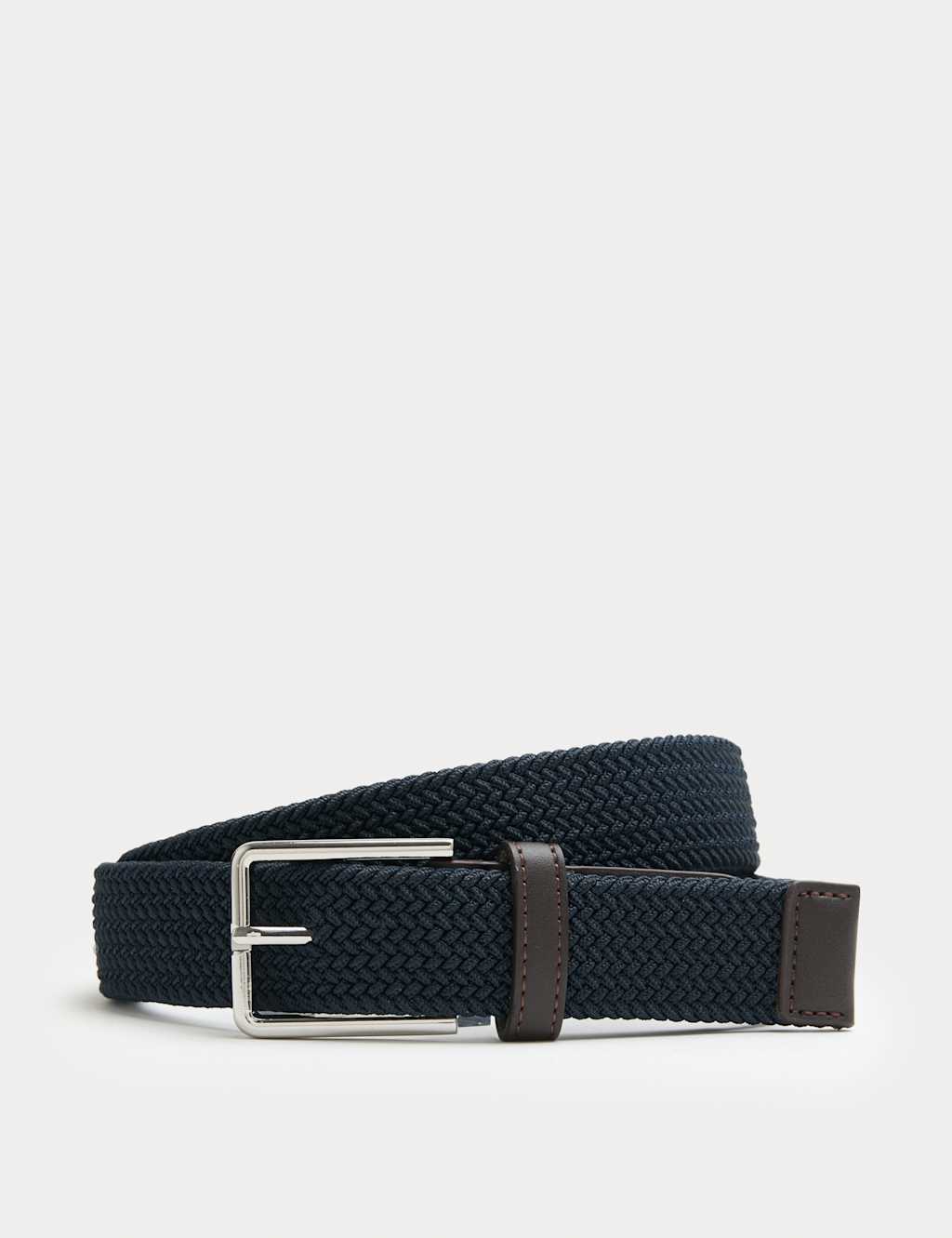 M&S Men's Stretch Woven Belt - 30-32 - Navy