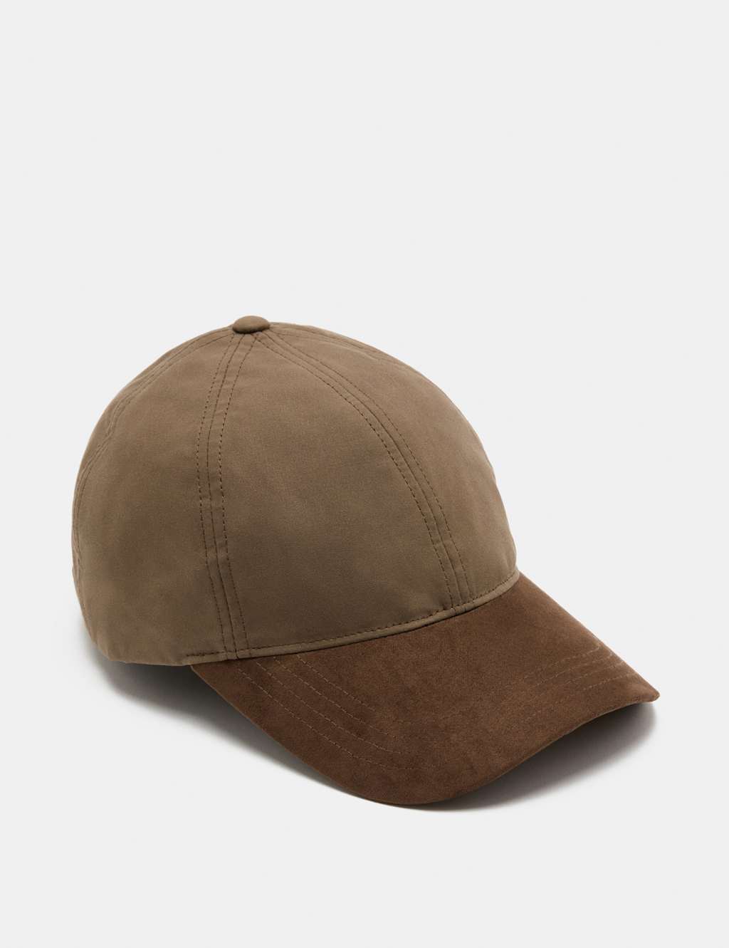 M&S Men's Waxed Cotton Baseball Cap - Khaki