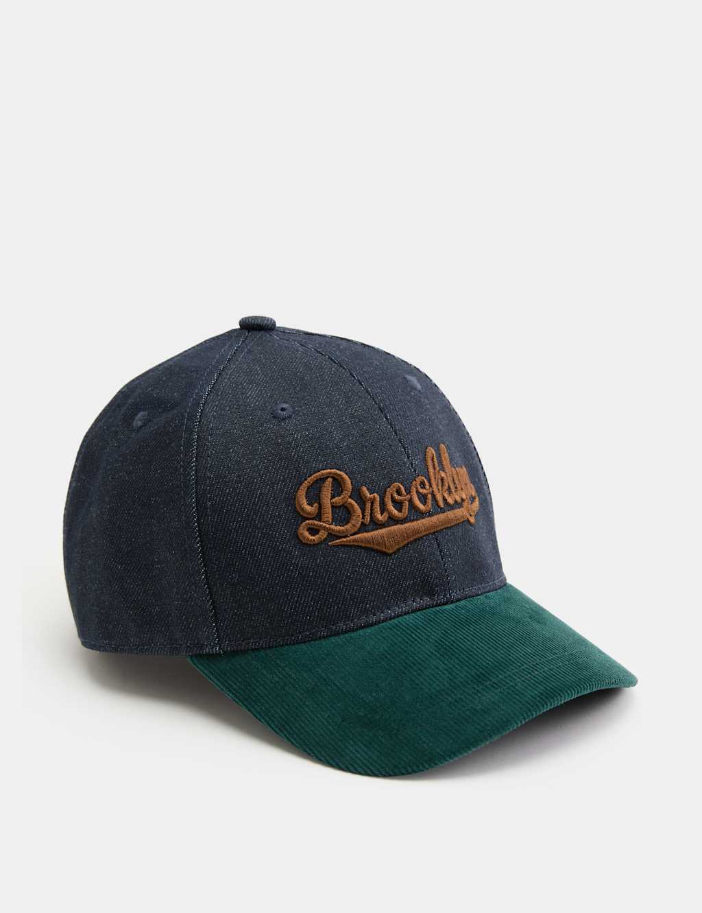 M&S Men's Denim Embroidered Baseball Cap - Navy Mix