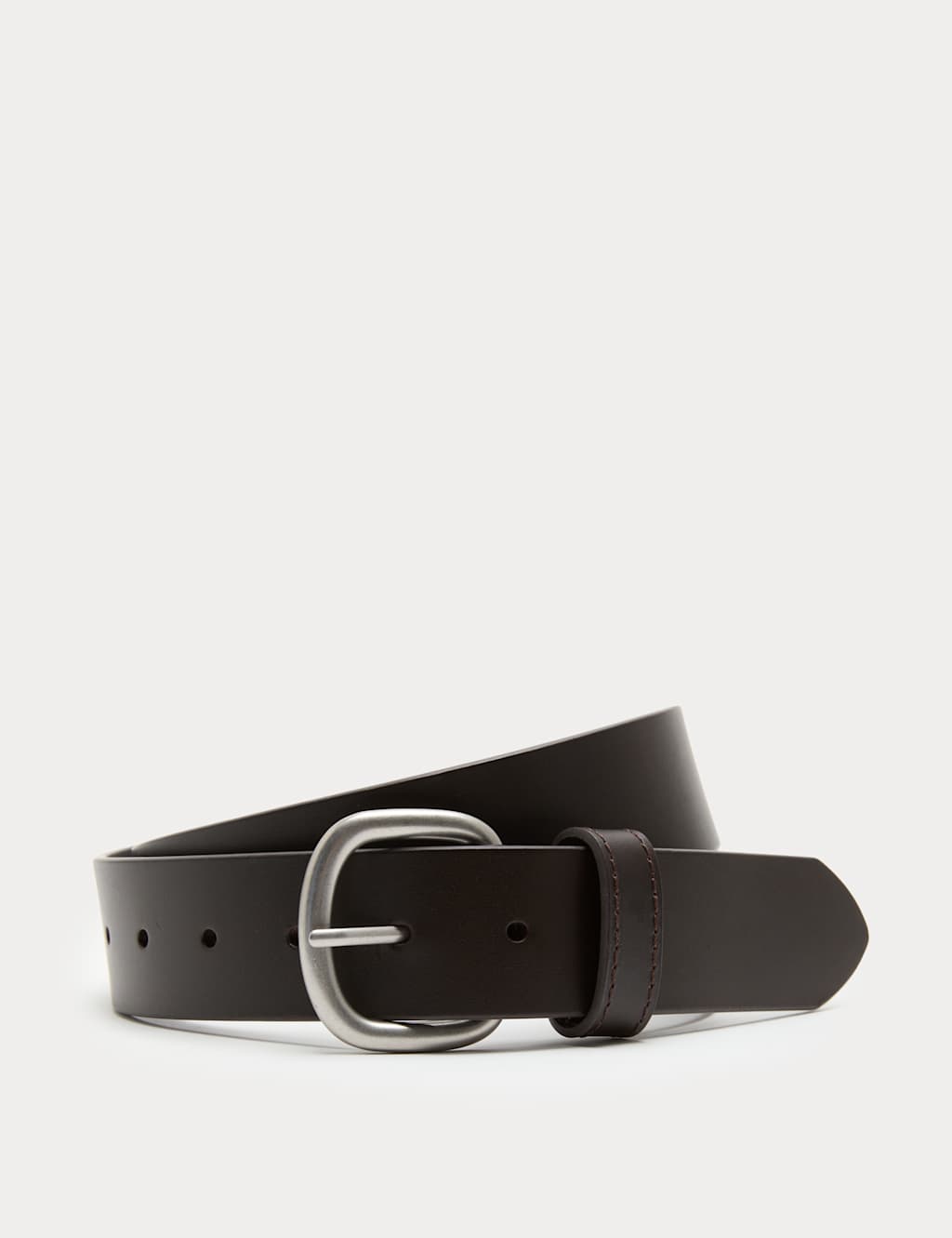 M&S Men's Leather Belt - XL - Dark Brown