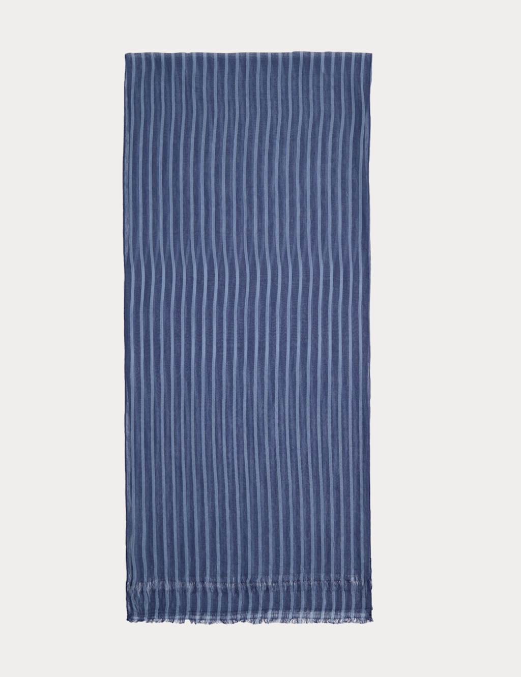 M&S Men's Striped Scarf - Blue Mix