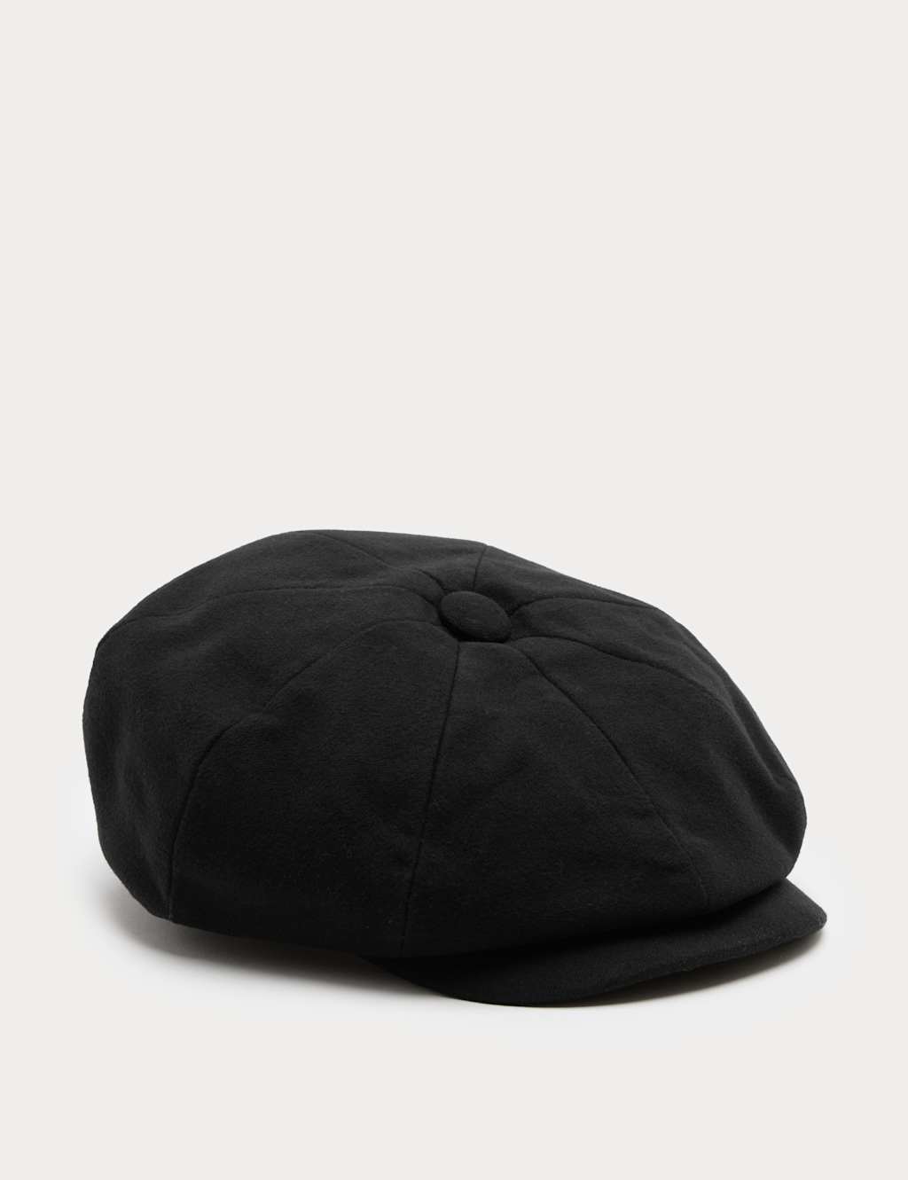 M&S Pure Cotton Baker Boys Hat with Stormwear - S - M - Black Mix