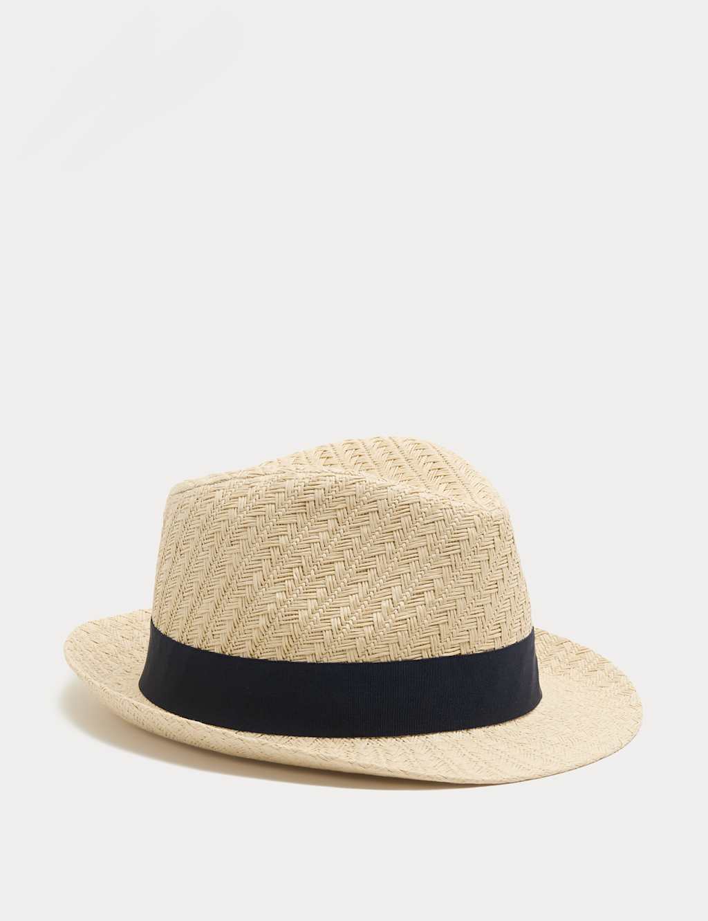 M&S Men's Textured Trilby - S - M - Natural