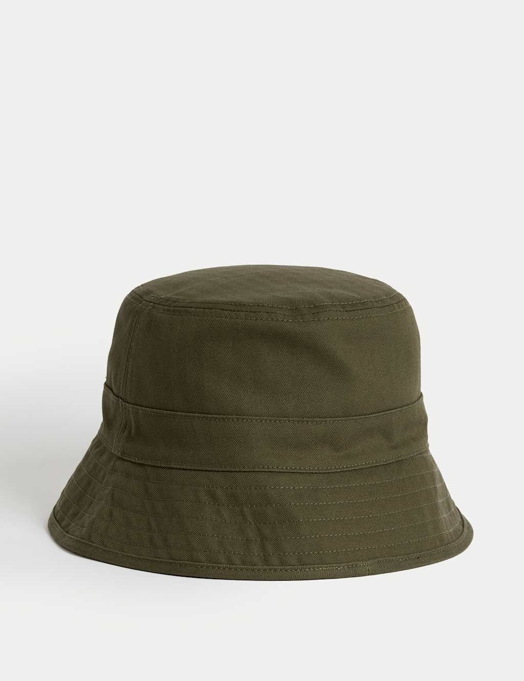 Pure Cotton Herringbone Bucket Hat