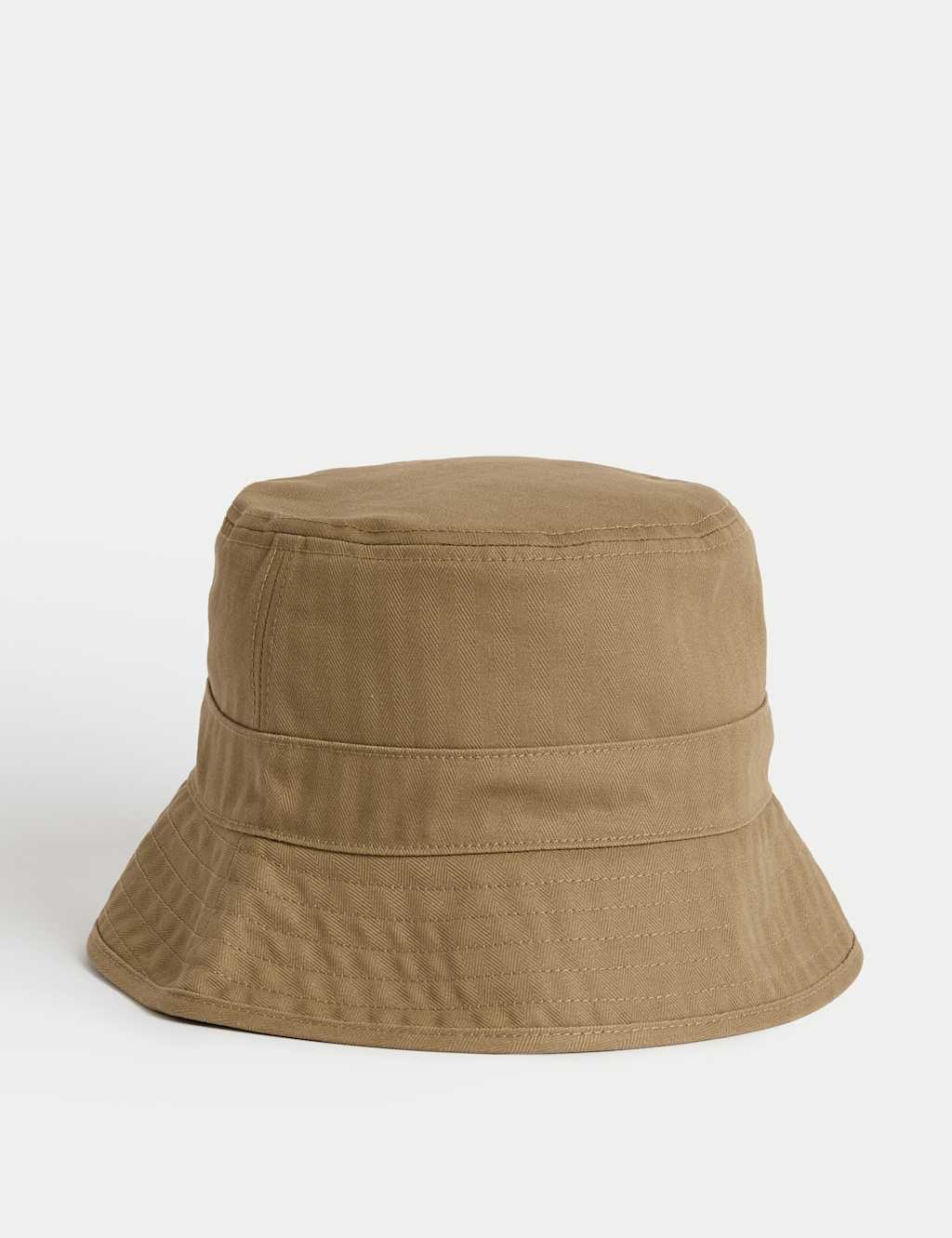 Pure Cotton Herringbone Bucket Hat