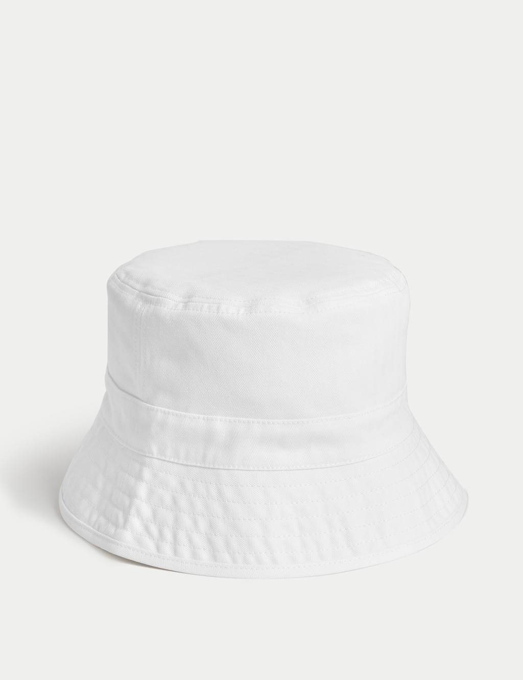 Pure Cotton Herringbone Bucket Hat