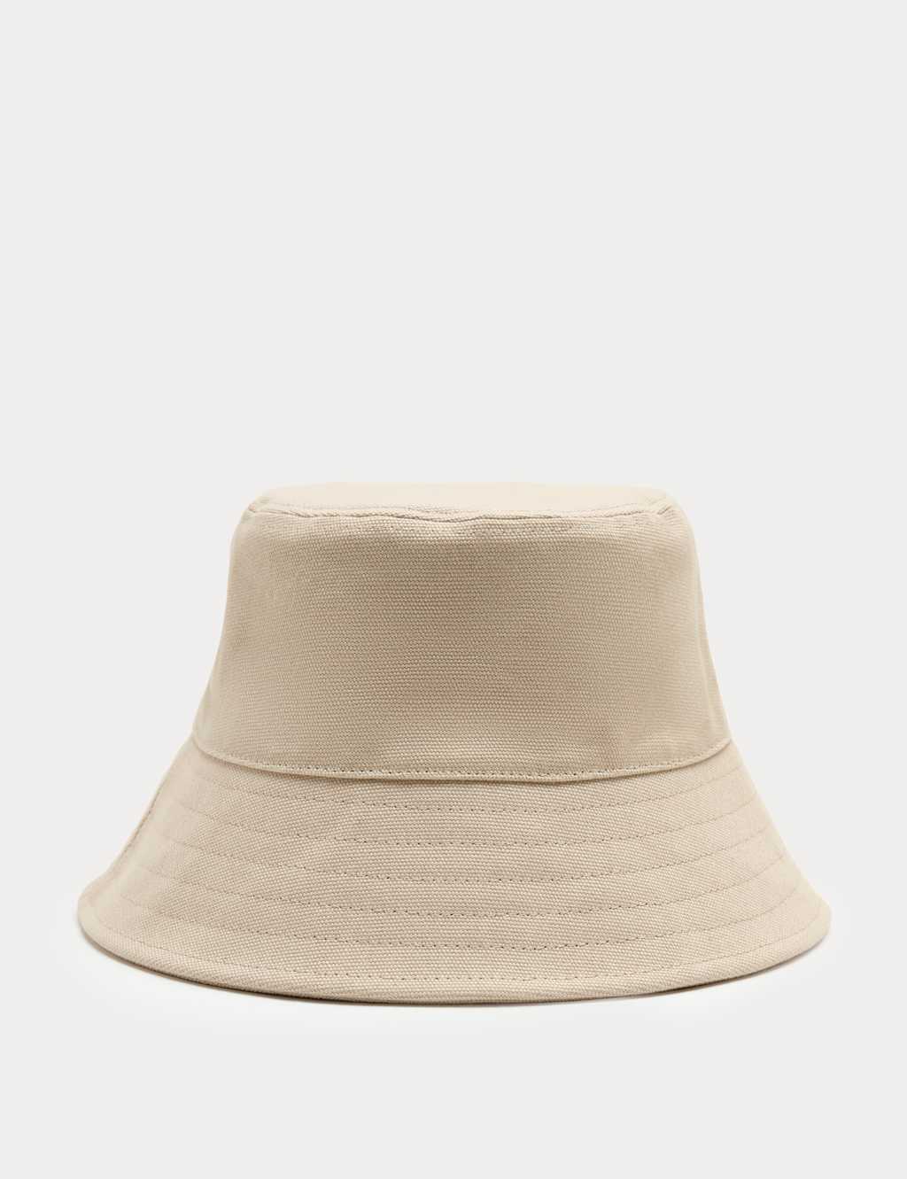 M&S Men's Pure Cotton Canvas Bucket Hat - S - M - Neutral