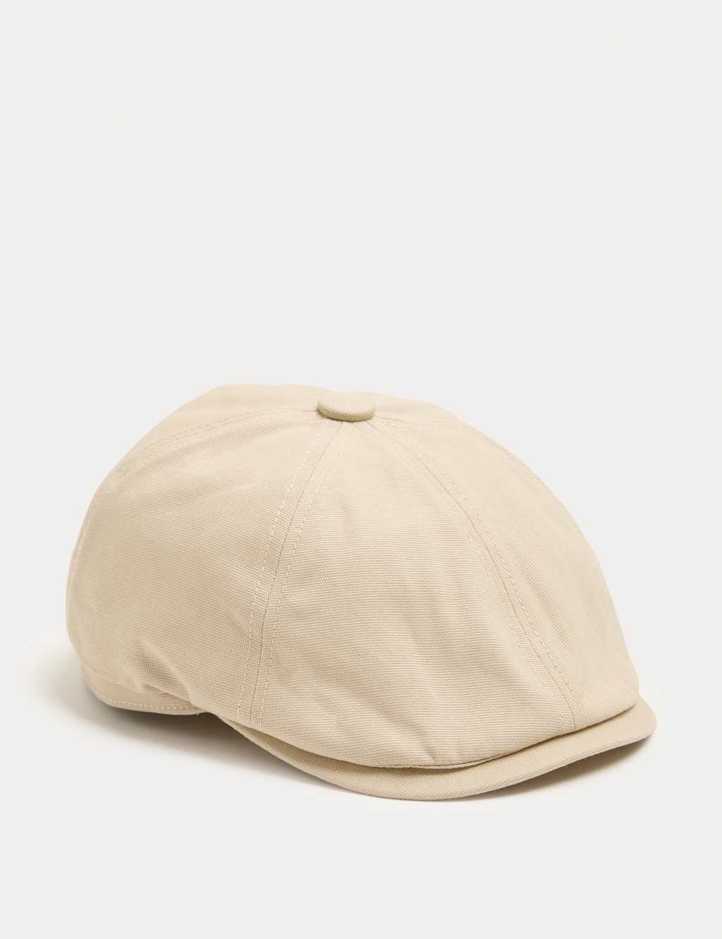 M&S Men's Pure Cotton Flat Cap - L - XL - Stone