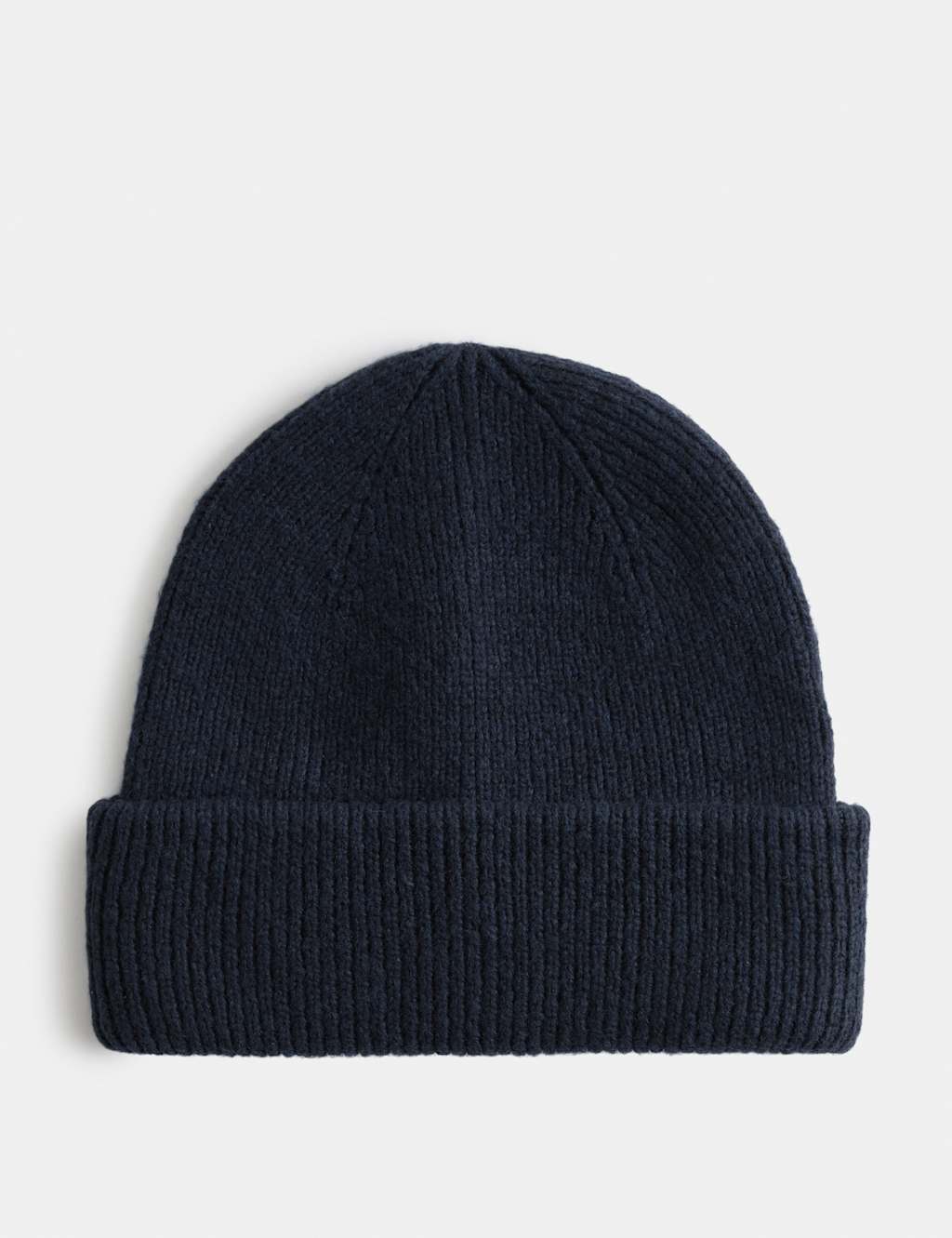 M&S Men's Ribbed Knitted Beanie Hat - Dark Navy