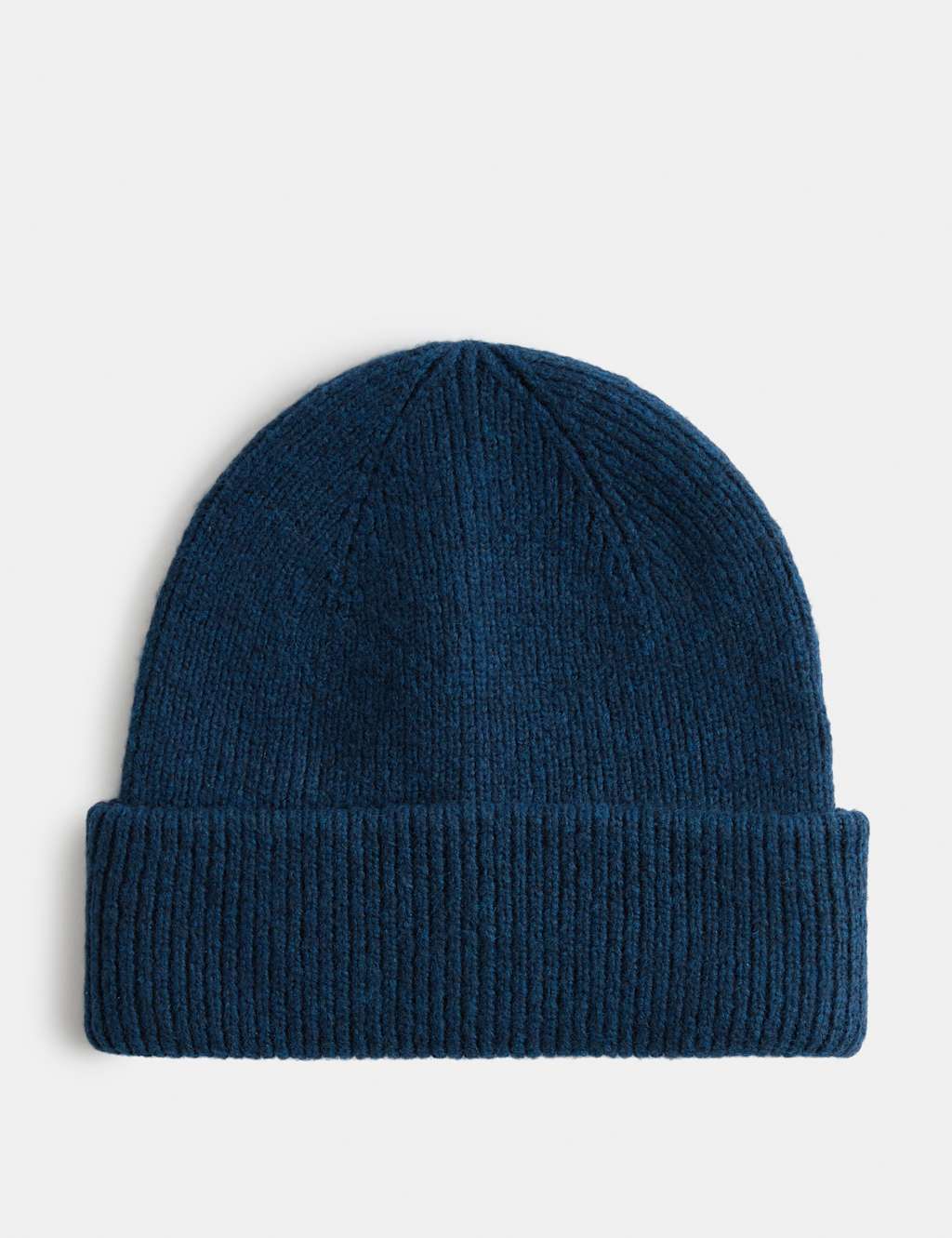 M&S Men's Ribbed Knitted Beanie Hat - Petrol