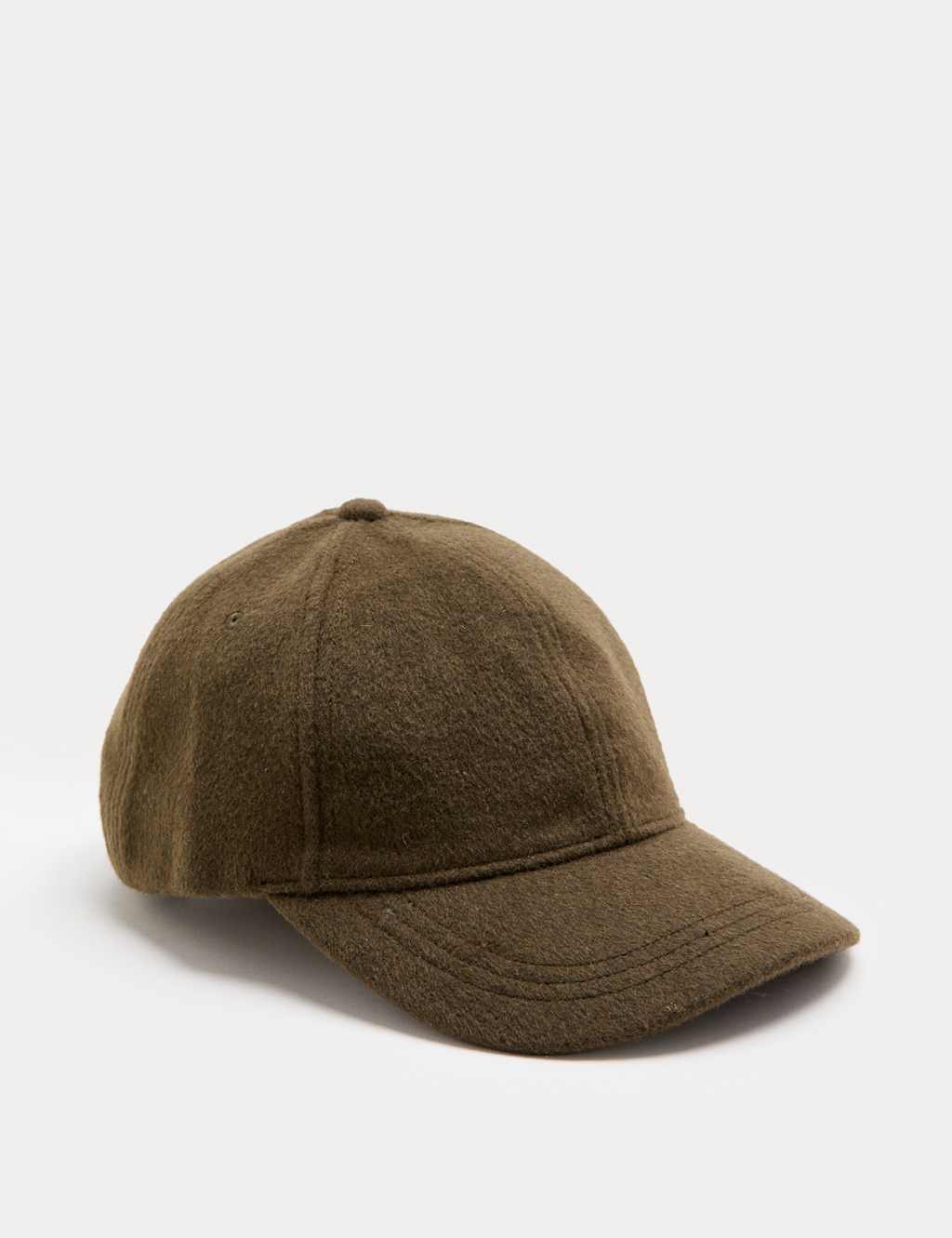 Autograph Wool Blend Baseball Cap Dark Khaki