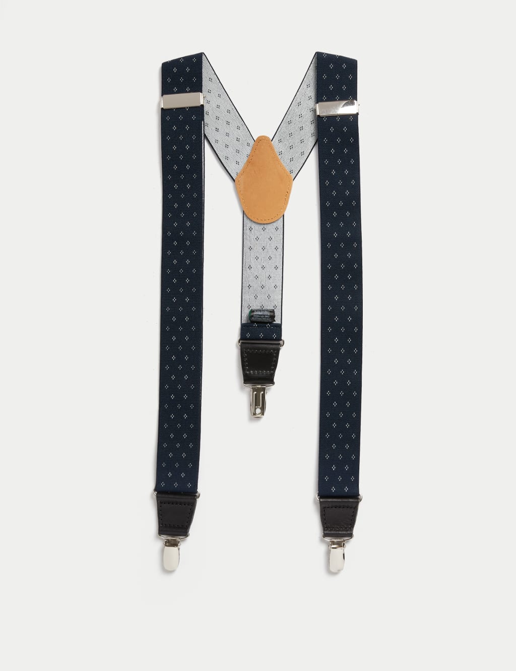 M&S Collection Men's Adjustable Braces - one size - Navy, Navy