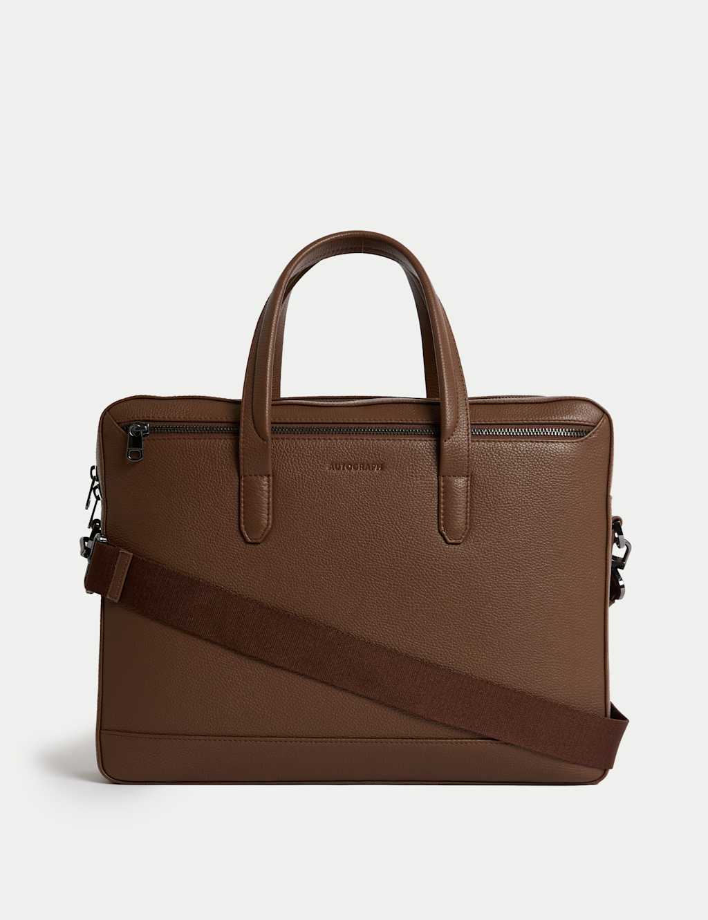 Leather Pebble Grain Laptop Bag