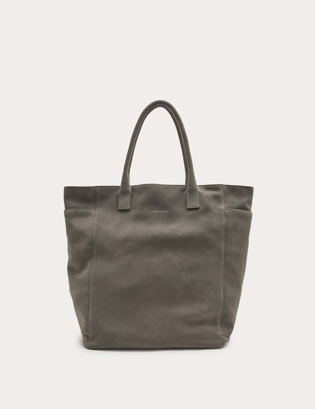 Autograph Men's Suede Tote Bag - Onyx