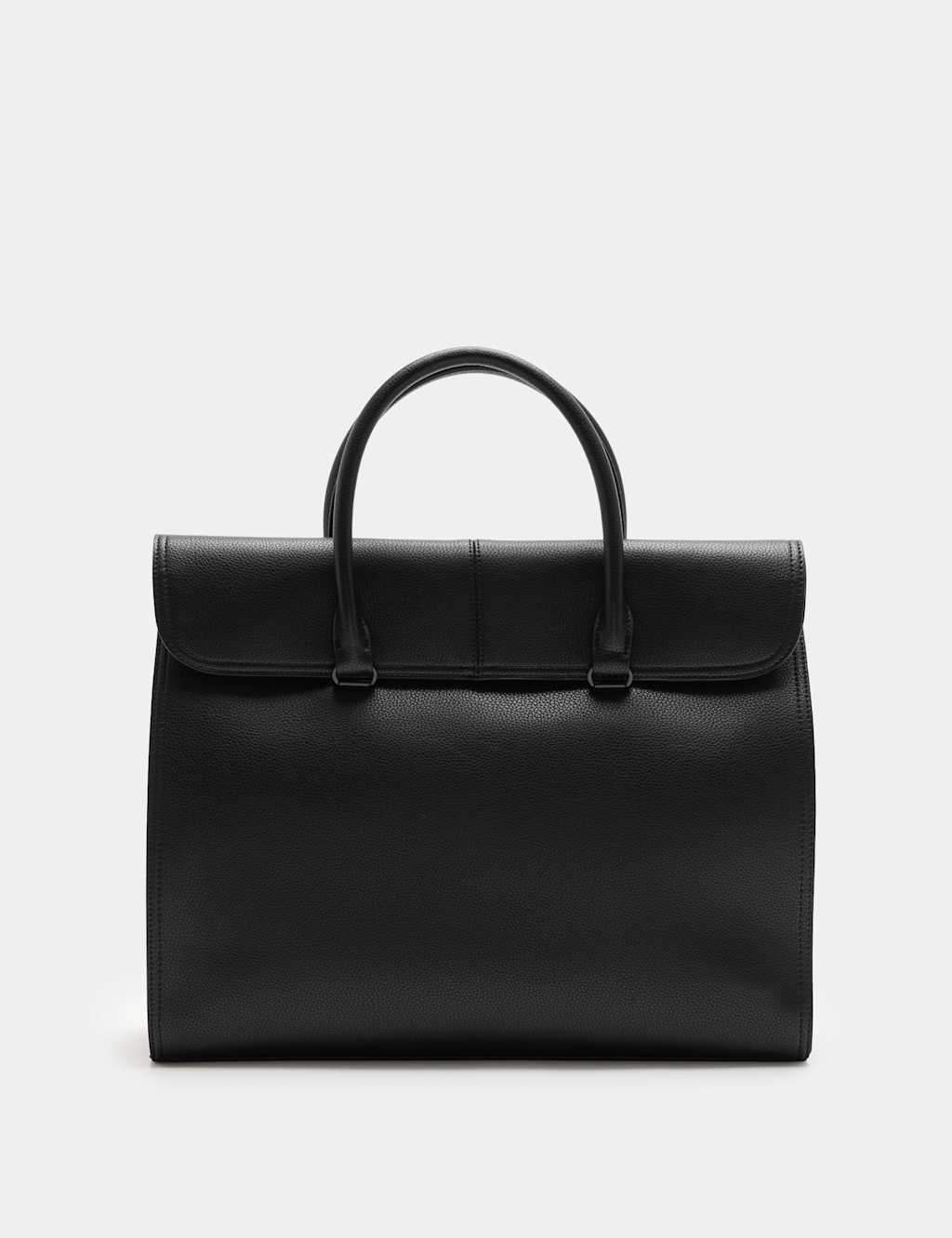 M&S Men's Mock Leather Laptop Bag - Black