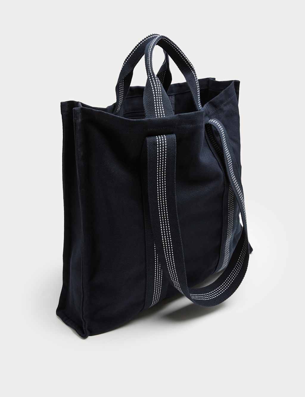 M&S Men's Canvas Tote Bag - Dark Navy Mix