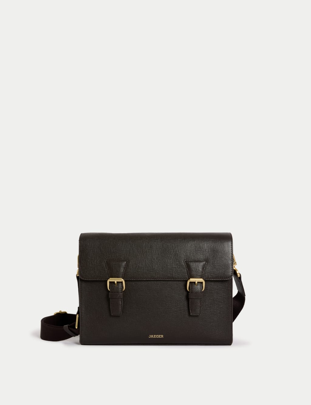 Leather Buckle Messenger Bag