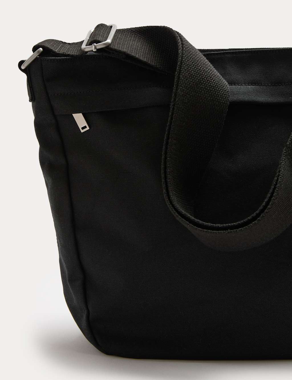 M&S Canvas Cross Body Bag Black