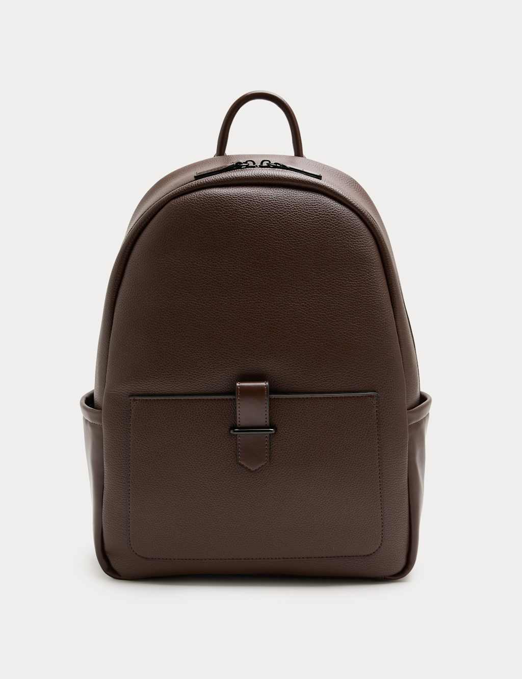 M&S Men's Mock Leather Backpack - Brown