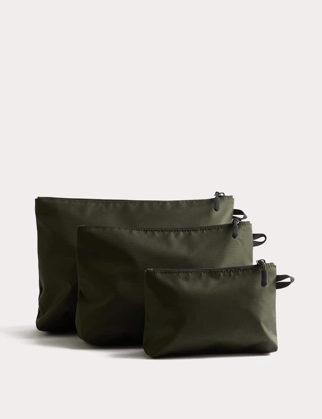 M&S 3pk Travel Pouches with Stormwear Khaki