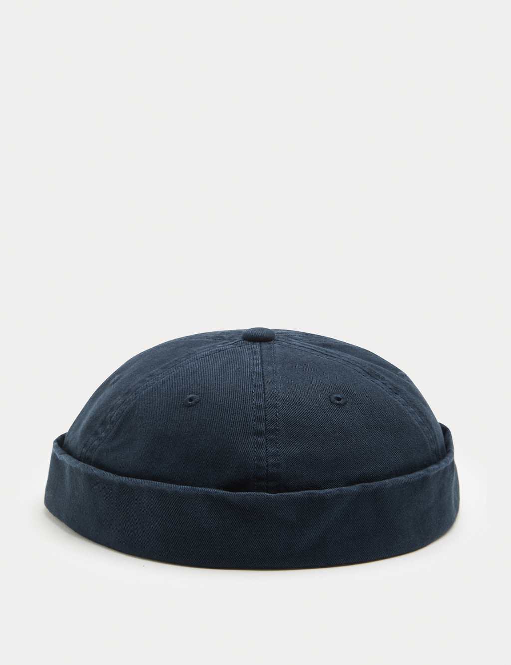 M&S Men's Pure Cotton Docker Hat - S - M - Navy