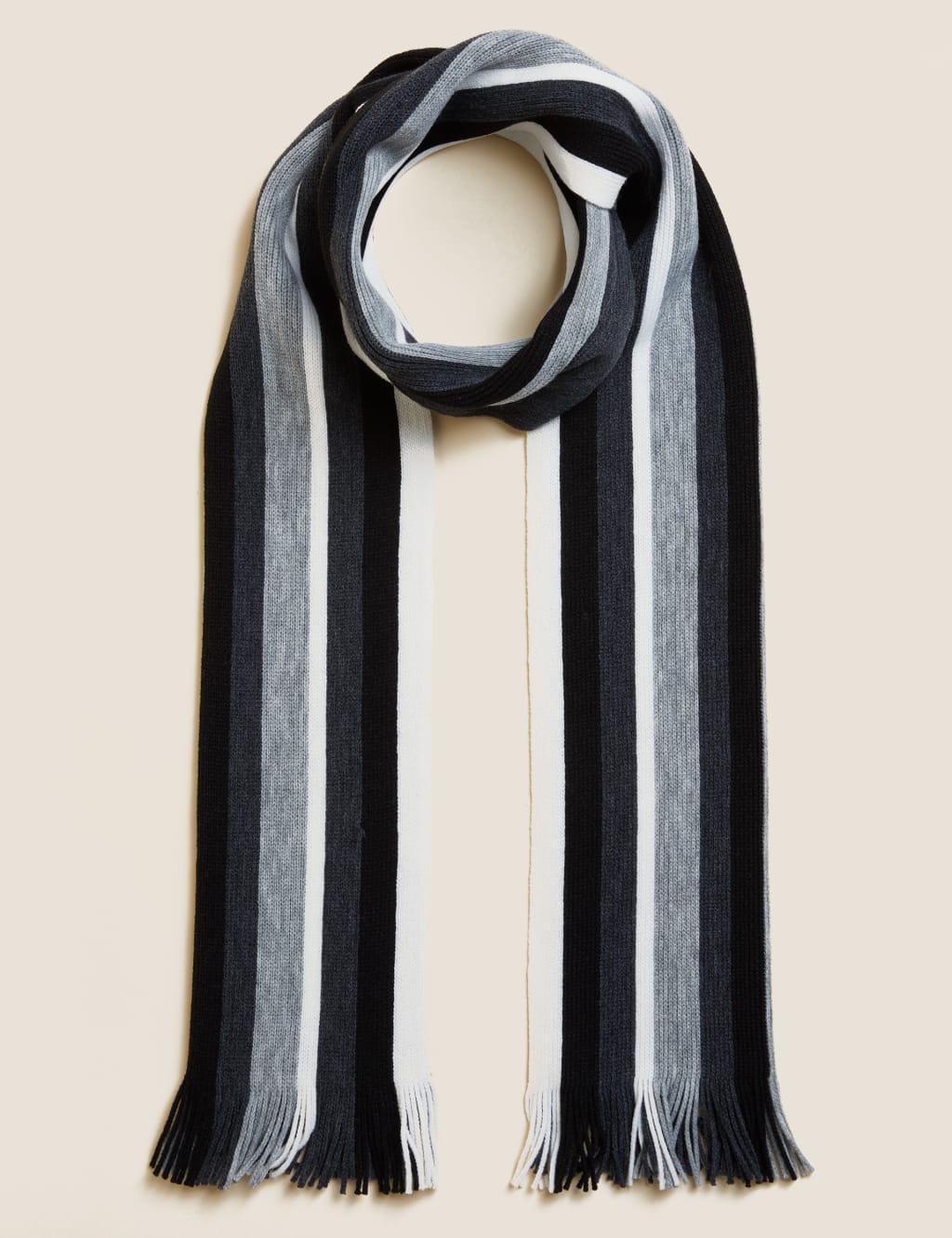 Striped Knitted Scarf