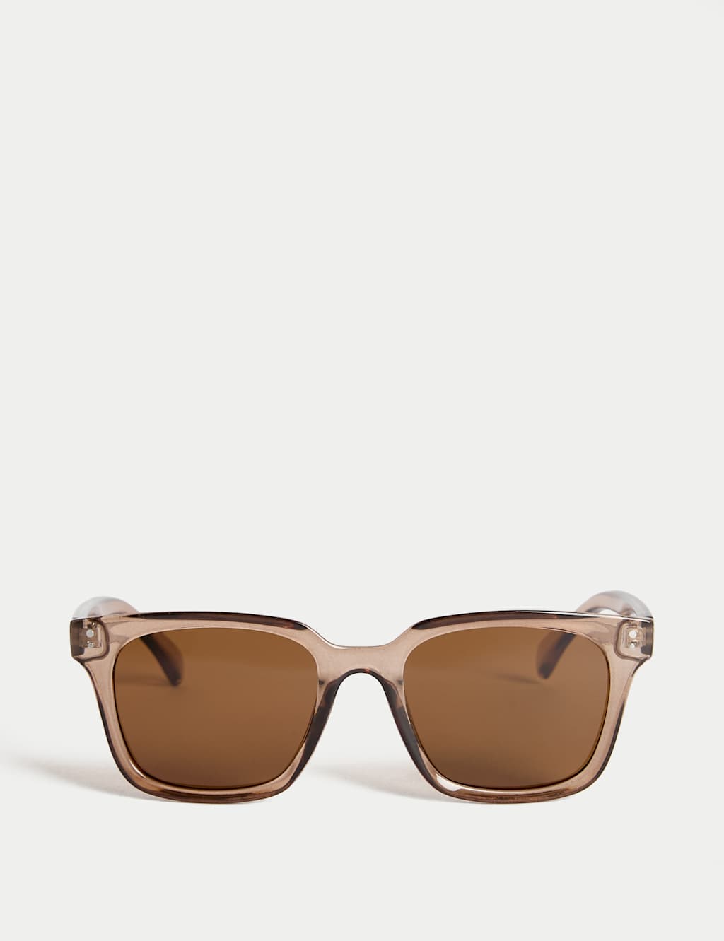 M&S D Frame Polarised Sunglasses Light Brown