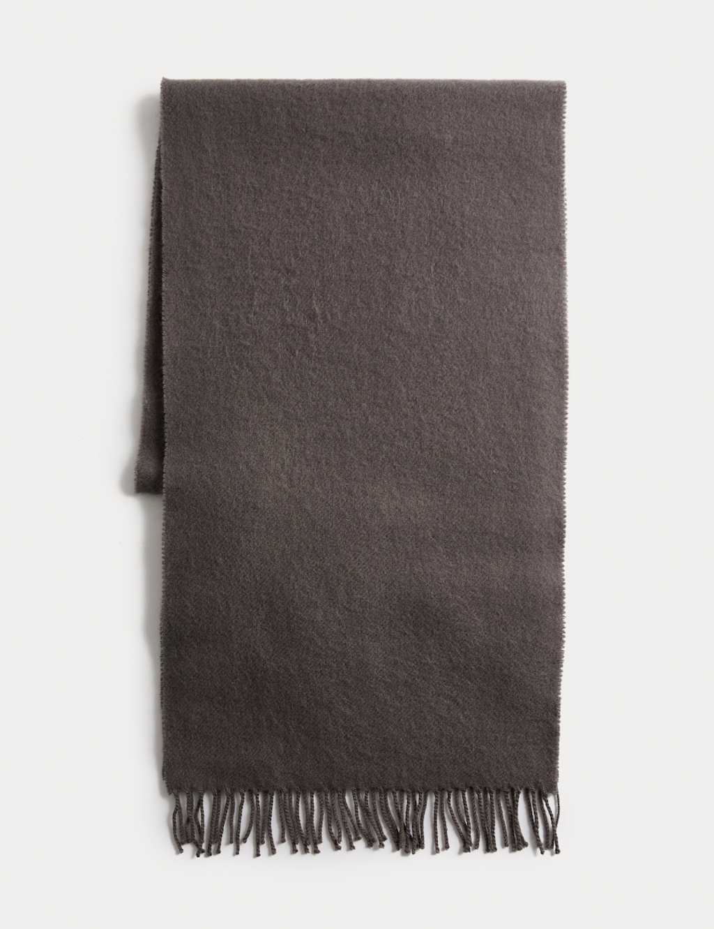 M&S Collection Men's Heatgen Wool Blend Woven Scarf - Mid Grey, Mid Grey,Mid Blue