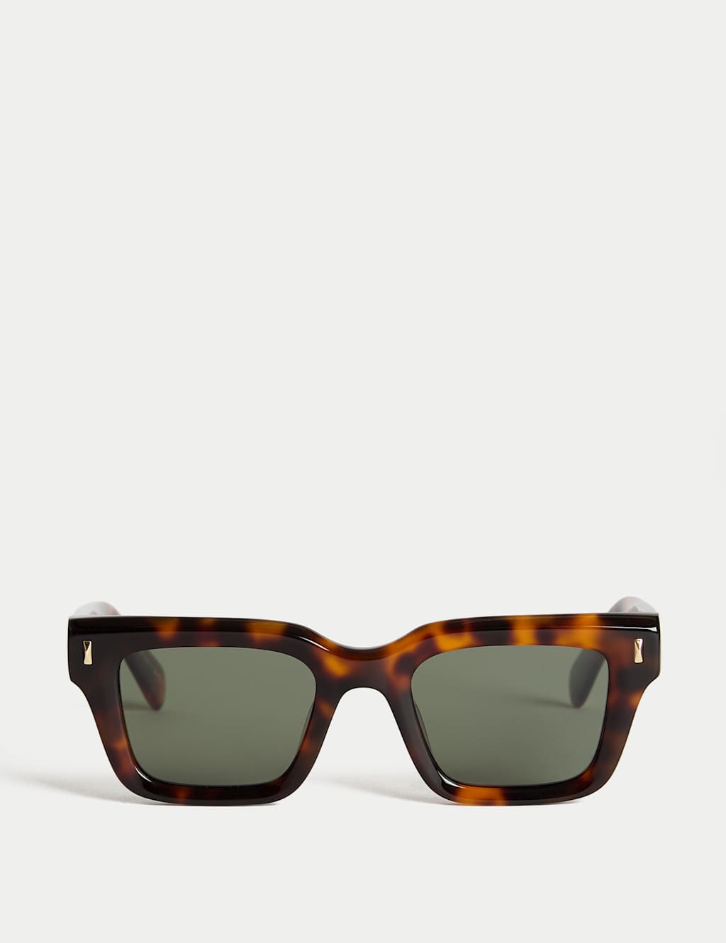 Autograph Chunky Bevelled D-frame Sunglasses Brown Mix