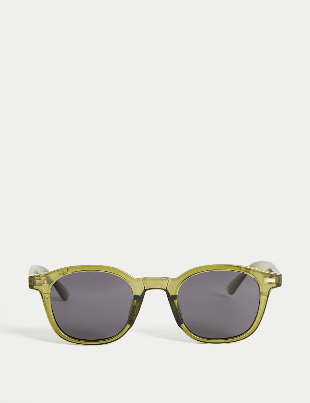 M&S Chunky Preppy Polarised Sunglasses Green