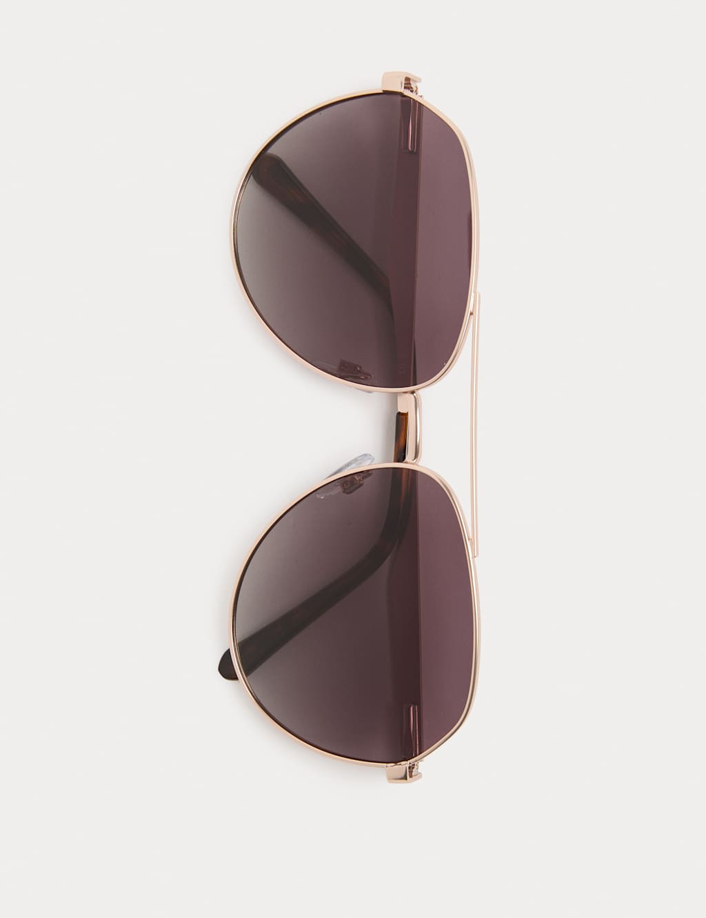M&S Men's Metal Aviator Polarised Sunglasses - Gold