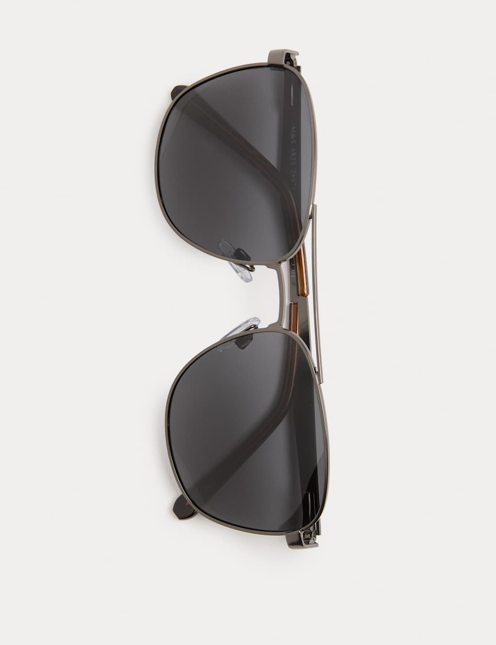 M&S Men's Metal Navigator Polarised Sunglasses - Grey