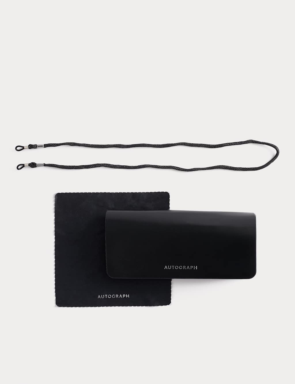 Autograph Men's Faux Leather Sunglasses Case - Black