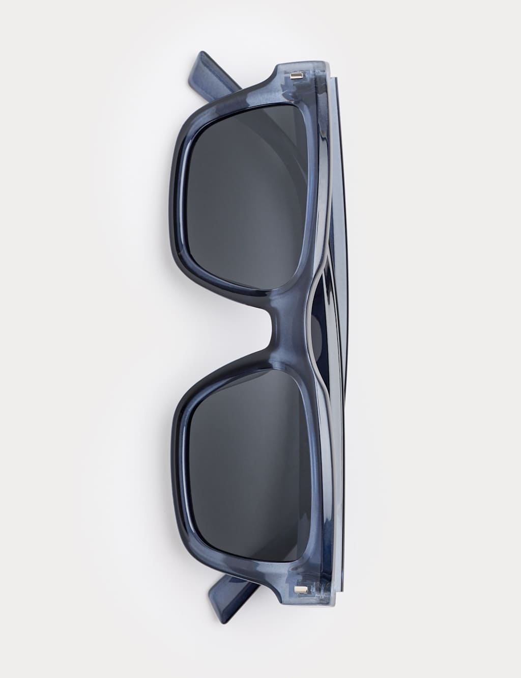 M&S Men's Chunky D-Frame Polarised Sunglasses - Blue