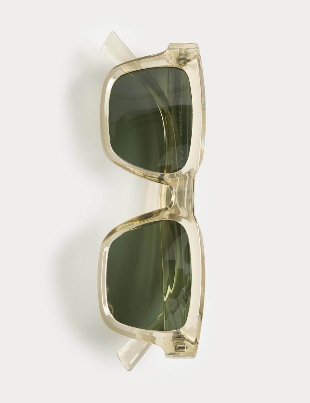 M&S Men's Chunky D-Frame Polarised Sunglasses - Green