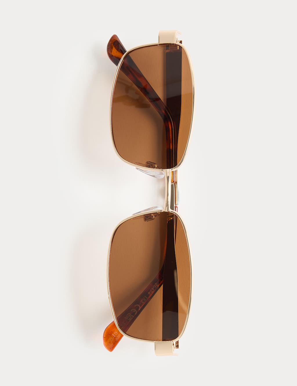 M&S Men's Metal Polarised Sunglasses - Gold