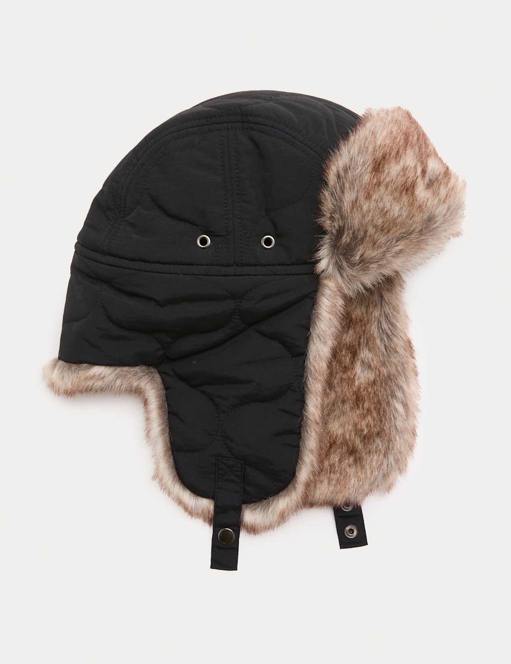 M&S Quilted Trapper Hat Black
