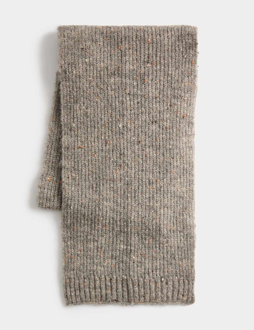 M&S Neppy Scarf with Wool Grey Mix