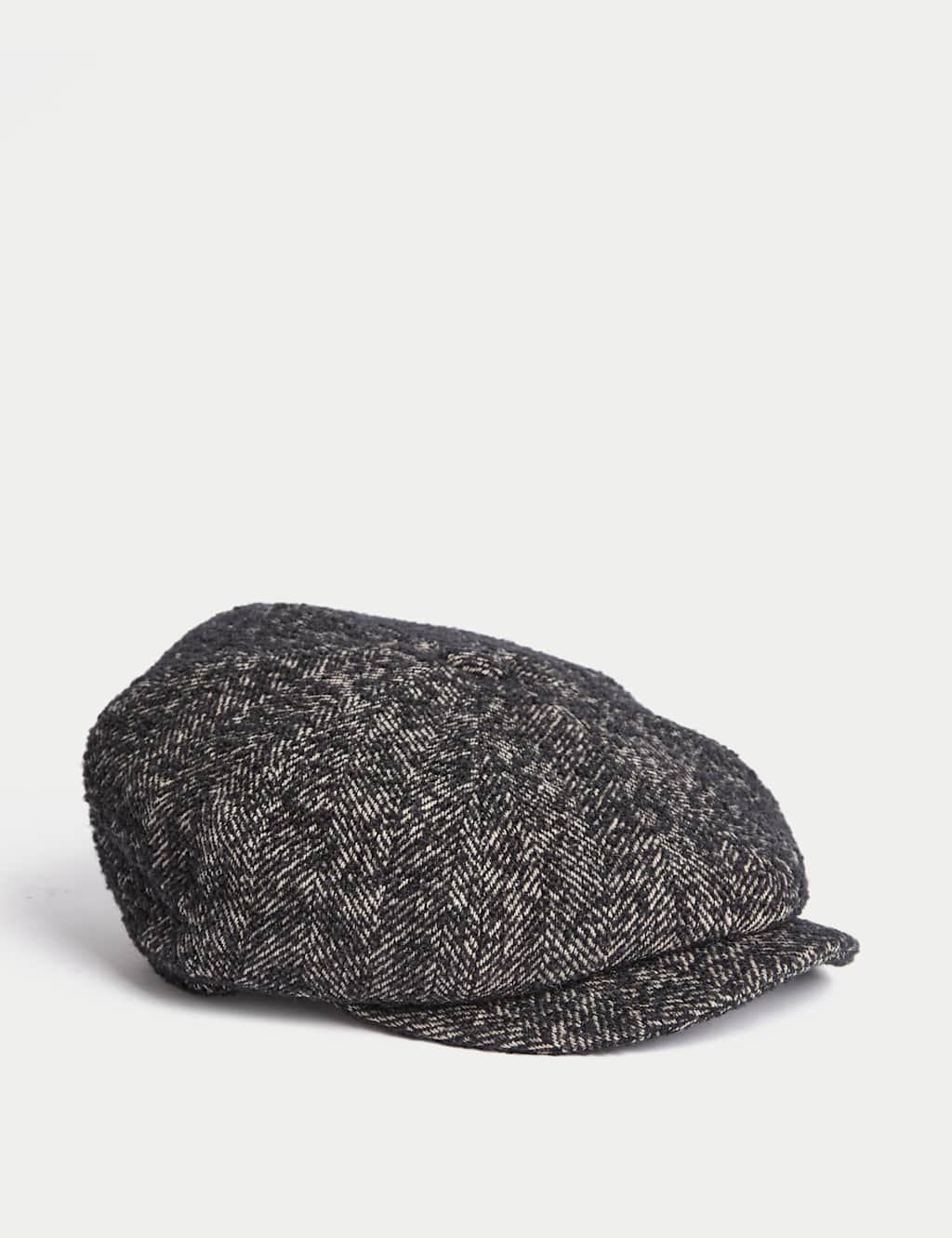 Autograph Wool Blend Baker Boy Hat Black Mix